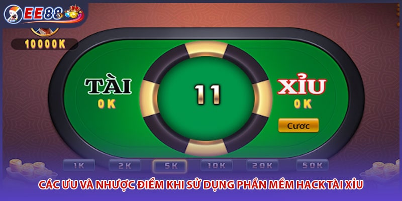 Các ưu và nhược điểm khi sử dụng phần mềm hack tài xỉu